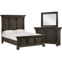 wesley dark brown  pc queen bedroom   