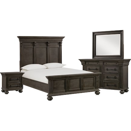 Wesley 5 Piece Bedroom Set With Dresser And Mirror Value City Furniture Wesley 5 Piece Bedroom Set With Dresser, Value City Bedroom Furniture Sets