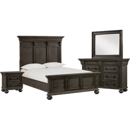 Wesley 6 Piece Bedroom Set With Nightstand Dresser And Mirror Value City Furniture Wesley 6 Piece Bedroom Set With, Value City Queen Bedroom Sets