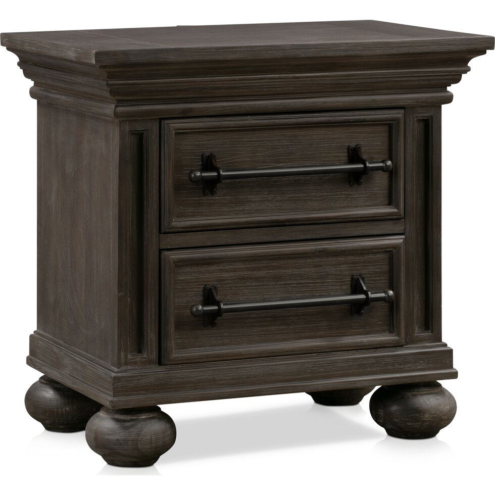 wesley dark brown nightstand   