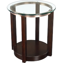 wessel dark brown end table   