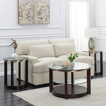 wessel dark brown end table   