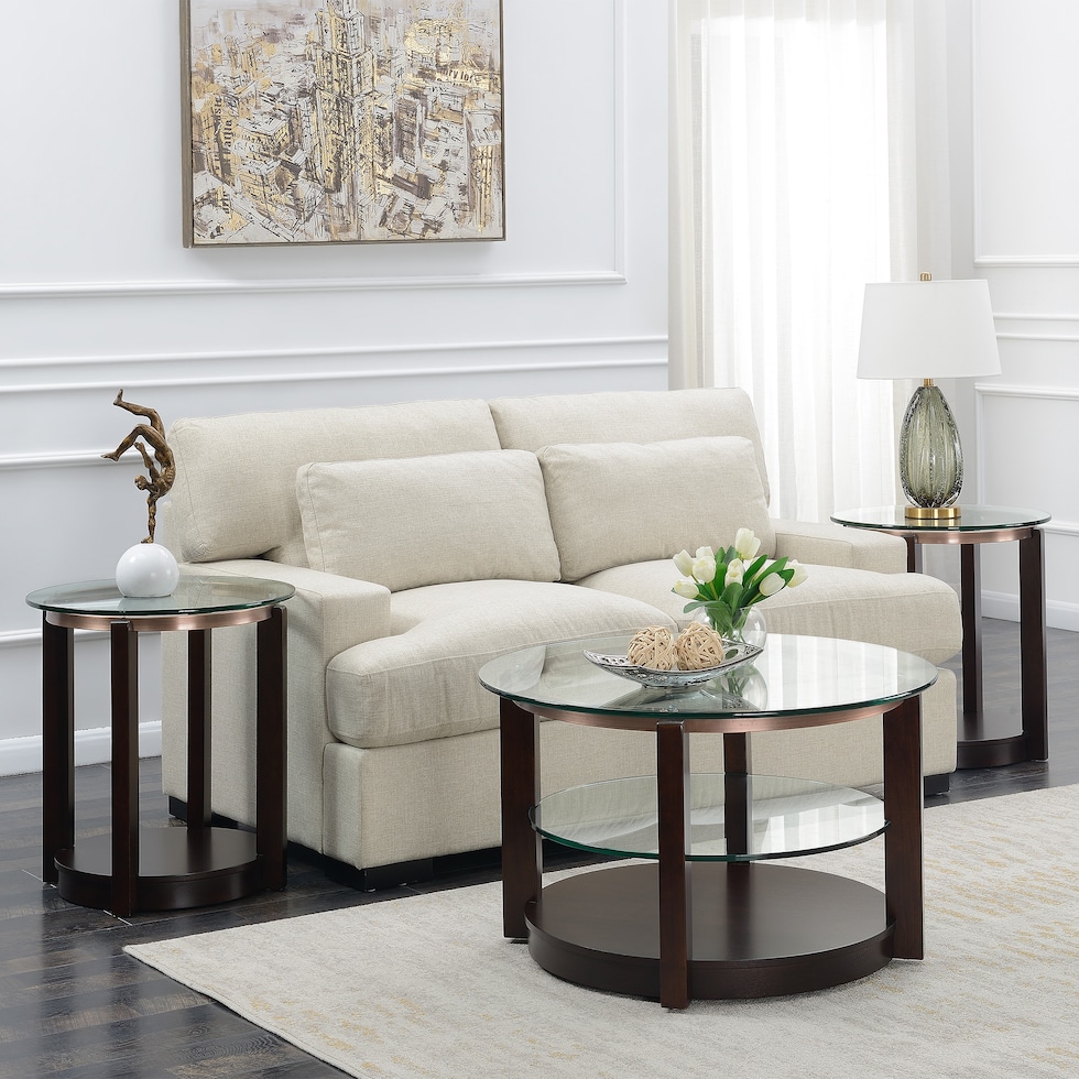 wessel dark brown end table   