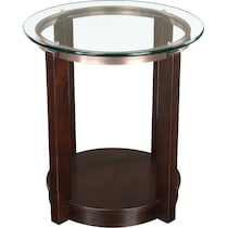 wessel dark brown end table   