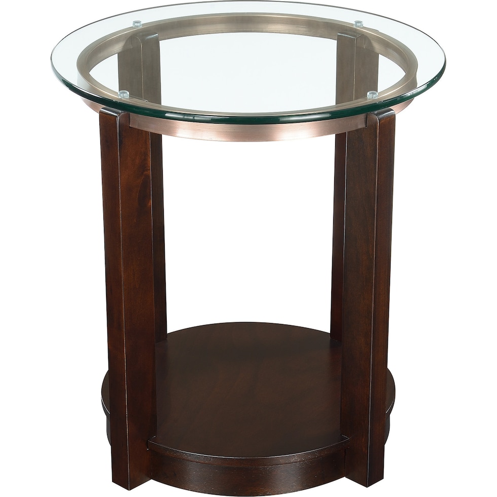 wessel dark brown end table   