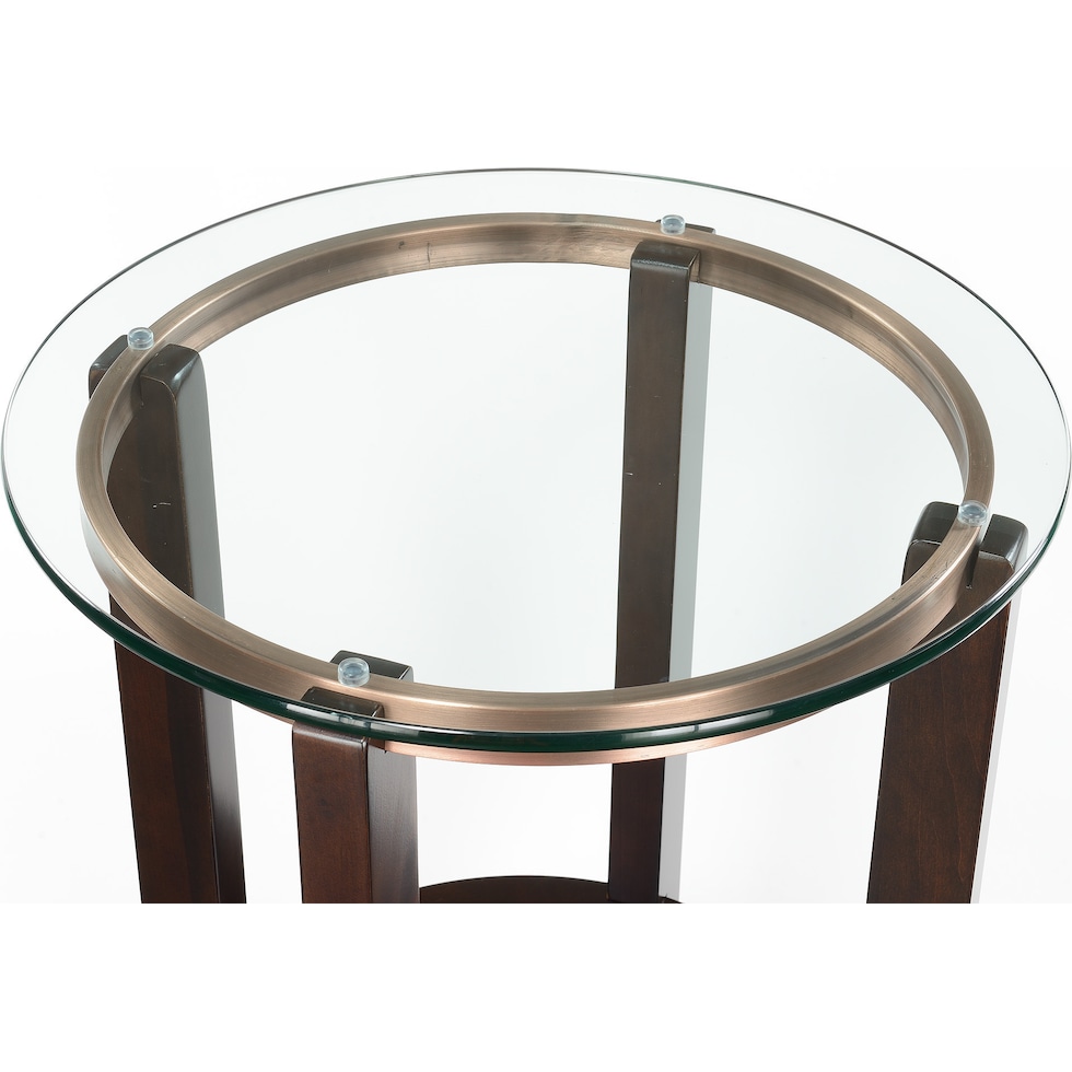 wessel dark brown end table   