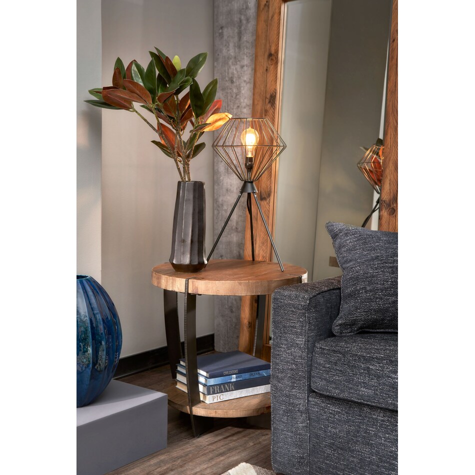 wessex light brown end table   