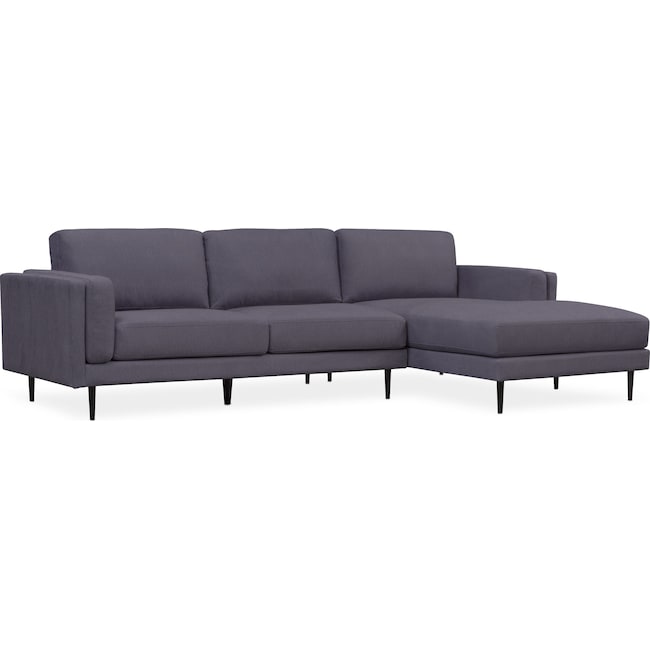 Living Room Furniture - West End 2-Piece Sectional with Chaise