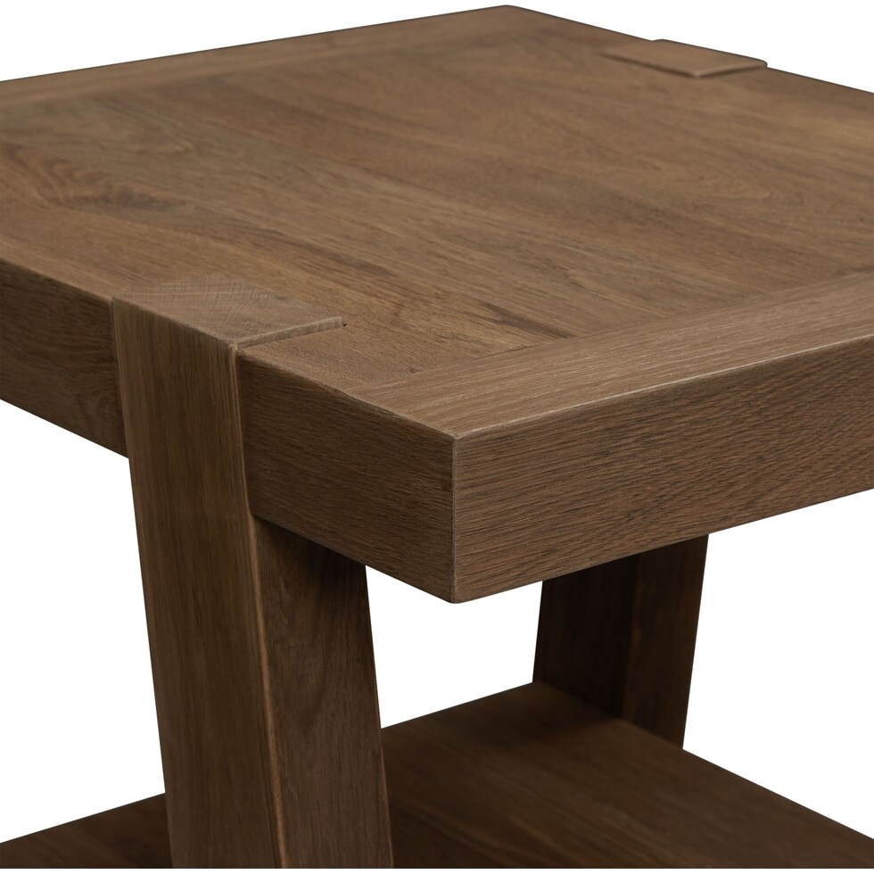 westbrook dark brown end table   