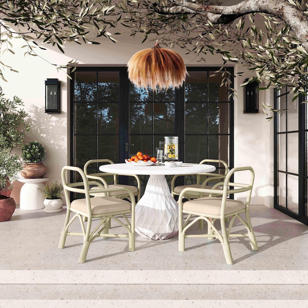 westerly white outdoor dining chair   