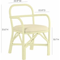 westerly white outdoor dining chair   