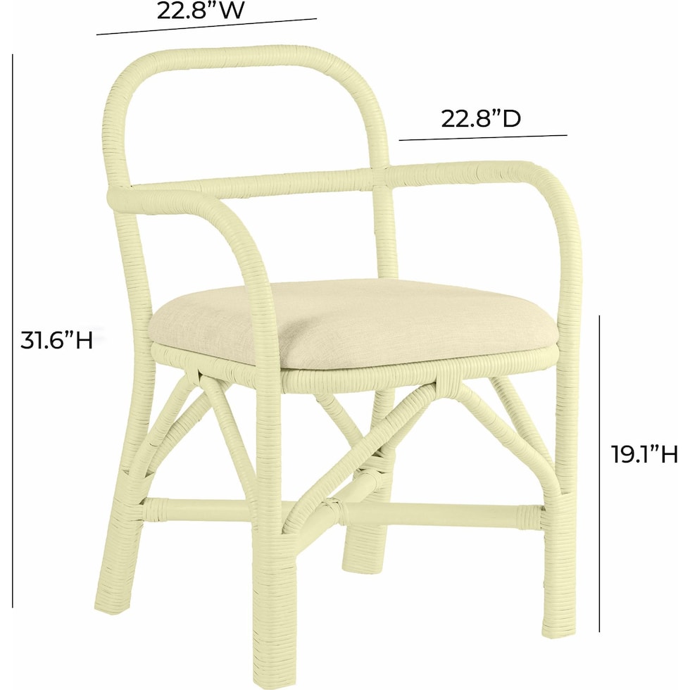 westerly white outdoor dining chair   