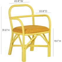westerly yellow outdoor dining chair   