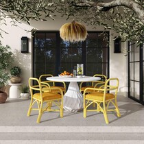 westerly yellow outdoor dining chair   