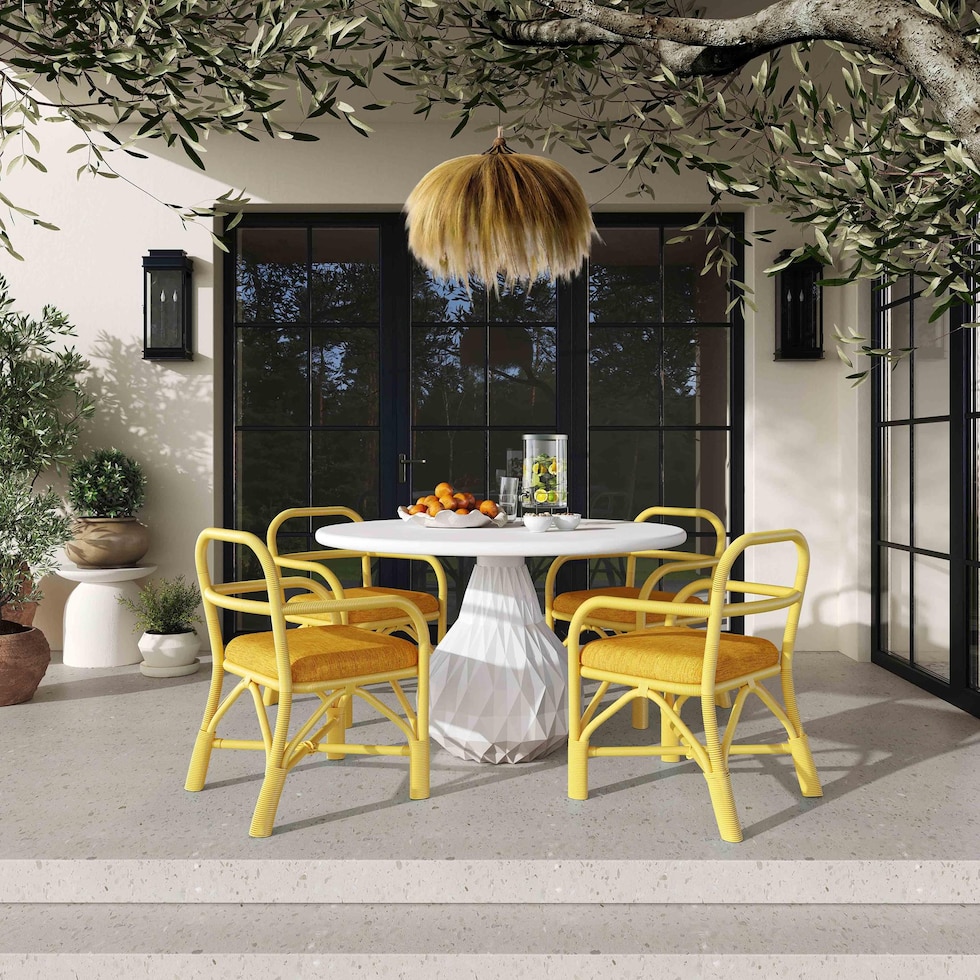 westerly yellow outdoor dining chair   
