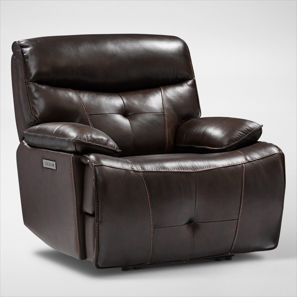 westgate dark brown power recliner   