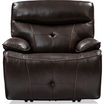 westgate dark brown power recliner   