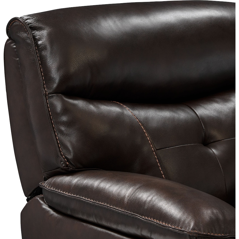westgate dark brown power recliner   
