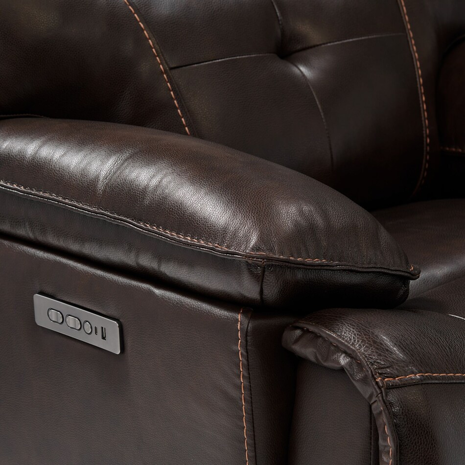 westgate dark brown power recliner   
