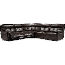 westgate dark brown sectional   