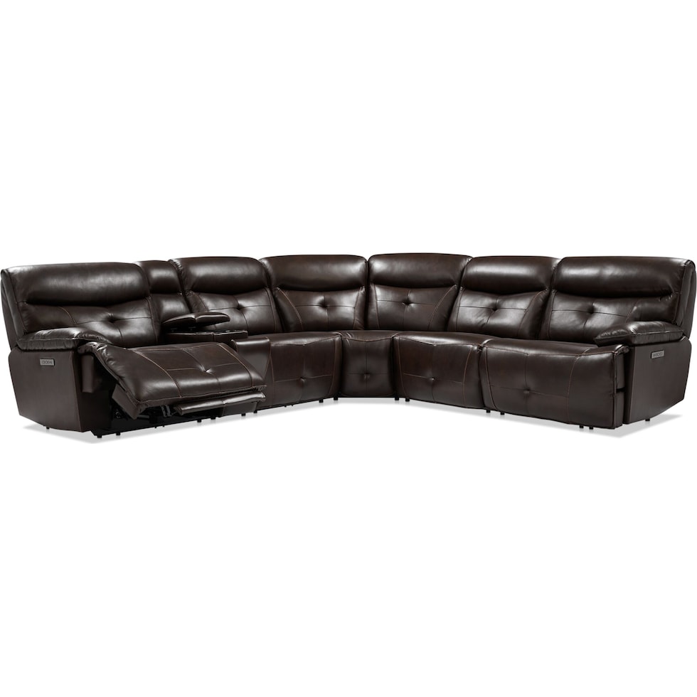 westgate dark brown sectional   