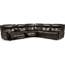 westgate dark brown sectional   