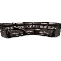 westgate dark brown sectional   