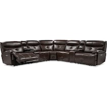 westgate dark brown sectional   