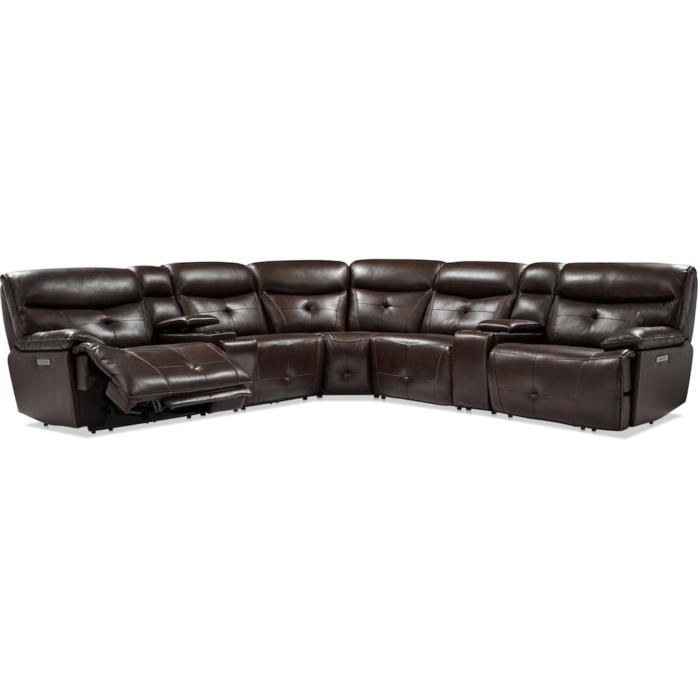 westgate dark brown sectional   