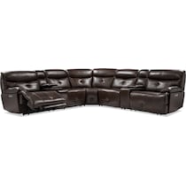 westgate dark brown sectional   