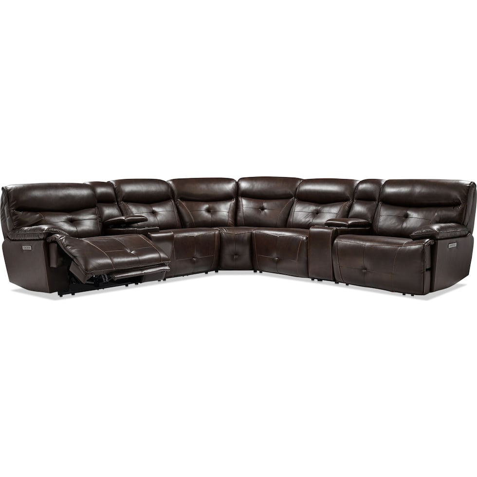 westgate dark brown sectional   