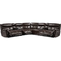 westgate dark brown sectional   