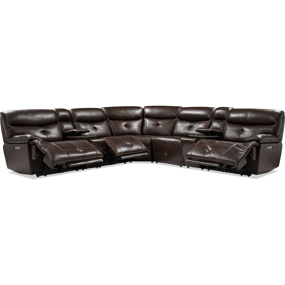 westgate dark brown sectional   