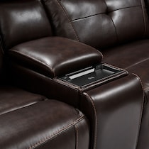 westgate dark brown sectional   