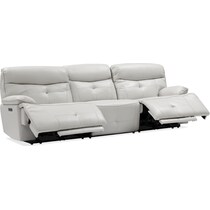 westgate gray  pc power reclining sofa   