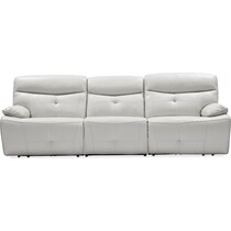 westgate gray  pc power reclining sofa   