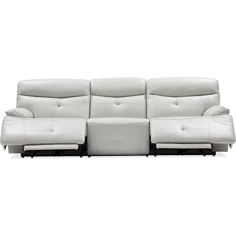 westgate gray  pc power reclining sofa   