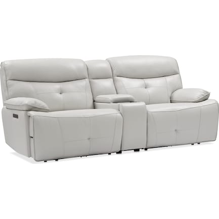 Westgate 3-Piece Dual-Power Loveseat with Console - Fog