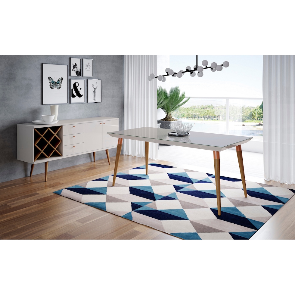 westin off white maple dining table   