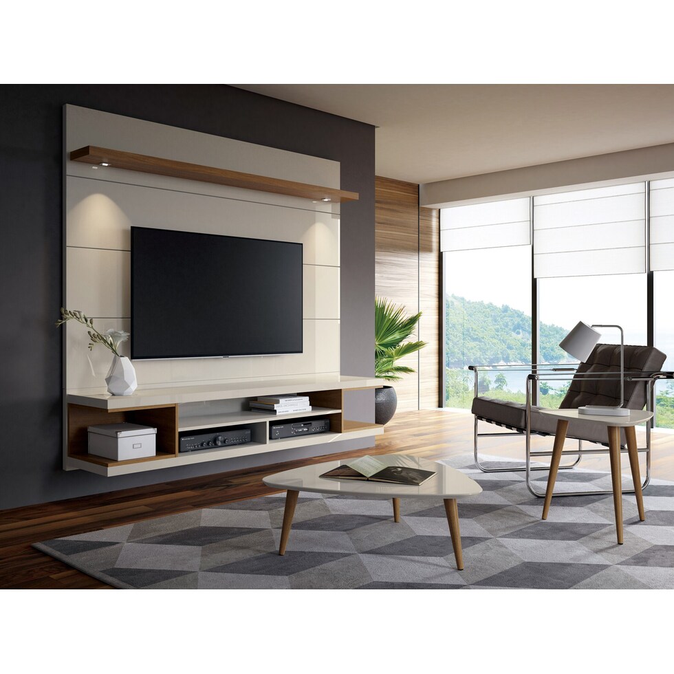 westin off white maple entertainment wall unit   