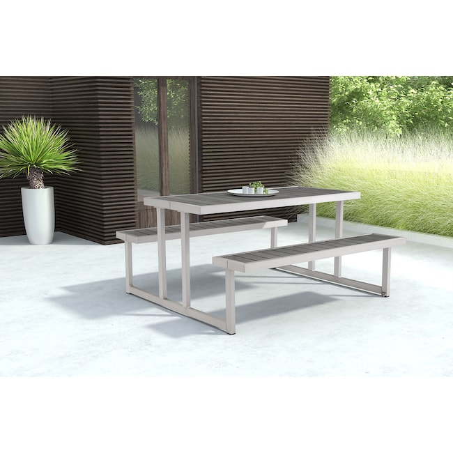 Outdoor Furniture - Westlake Outdoor Picnic Table - Gray