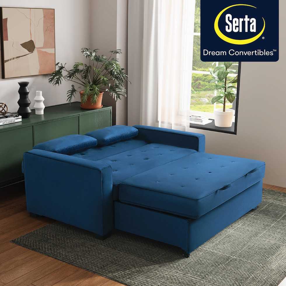 westly blue sofa bed   