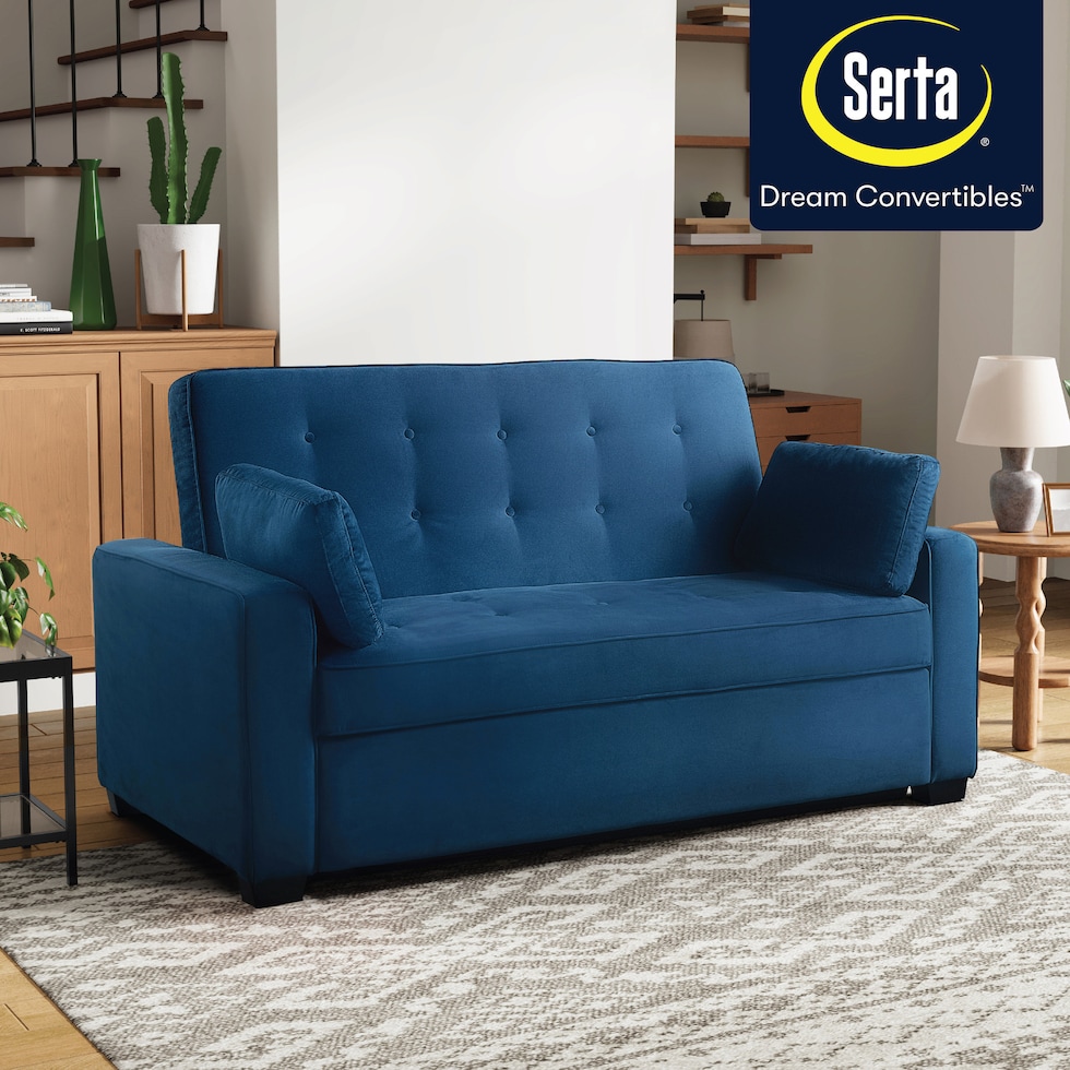westly blue sofa bed   