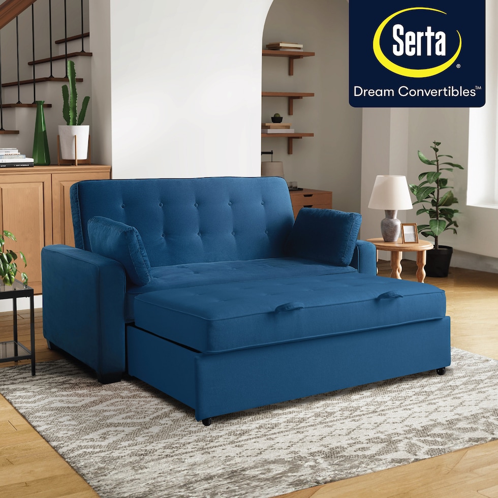 westly blue sofa bed   