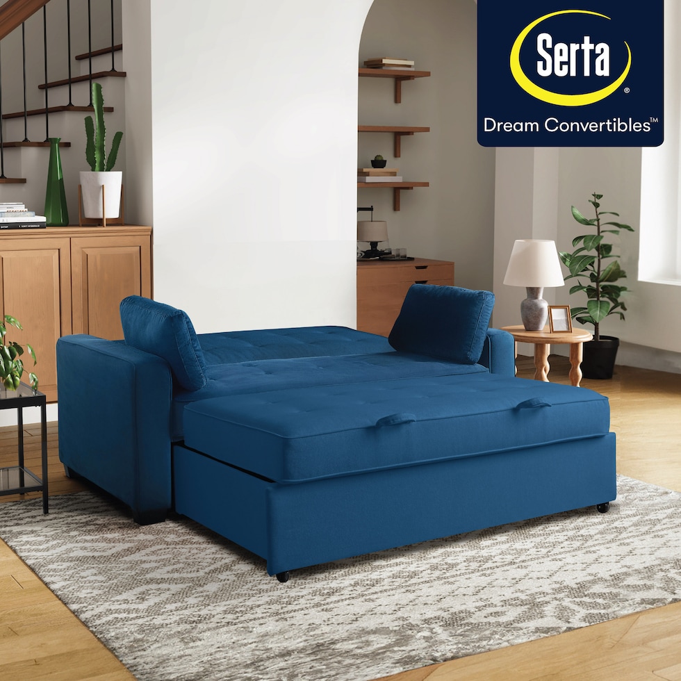 westly blue sofa bed   
