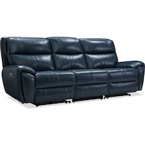weston blue  pc power reclining living room   