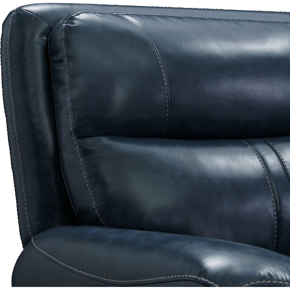 weston blue power reclining sofa   