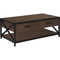 weston dark brown coffee table   