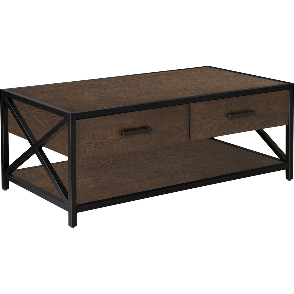 weston dark brown coffee table   