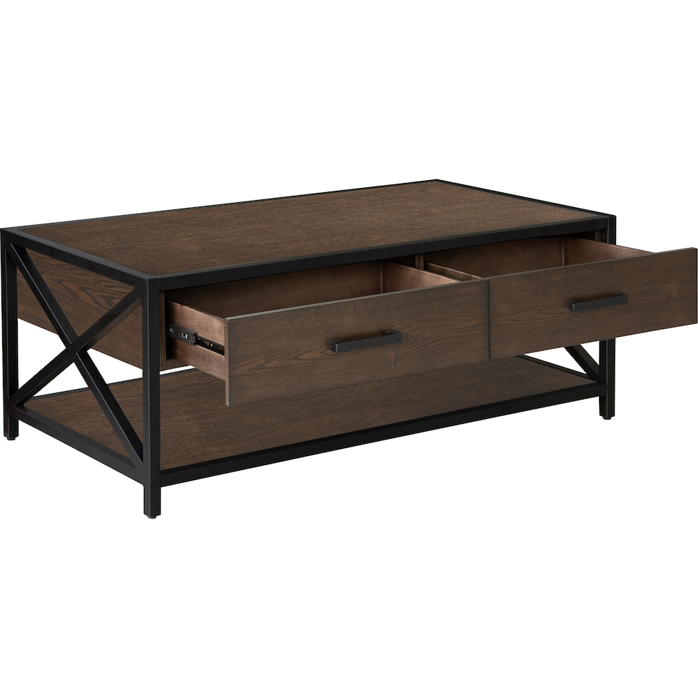 weston dark brown coffee table   